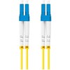 LANBERG šviesolaidinis laidas SM LC/UPC-LC/UPC dvipusis 5m LSZH g657a1 3.0mm geltonas