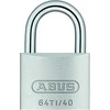 ABUS 64TI/40, Įprastinė pakabinama spyna, Raktinė spyna, Skirtinga rakto funkcija, Sidabrinė, Aliuminis, Grūdintas plienas