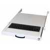 aixcase 19" Rack 1U Klaviatūra DE Trackball PS2&USB lichtgrau