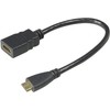 AV adapteris Akasa HDMI mini - HDMI juoda (AK- BHD10- 25BK)