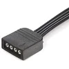 Akasa RGB LED Splitter kabelis, nuo 1 iki 4 vnt., 10cm, juodas AK-081