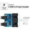 „Akasa“ vidinė USB 2.0 šakotuvo plokštė, įskaitant 30 cm USB laidą