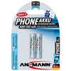 1x2 Ansmann maxE NiMH rech.bat. Mikro AAA 800 mAh DECT TELEFONAS