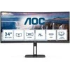 Monitorius AOC CU34V5C 34 colių UWQHD VA CURVED TURI DP/HDMI/USB-C PD 65W