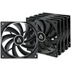 Arctic Cooling ARCTIC F12, 3-pin, 120mm, korpuso ventiliatoriai, juodi, 5 vnt.