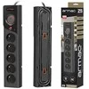ARMAC Surge Protector Z5 1,5m 5x prancūziški lizdai 10A kabelių laikiklis juodas