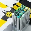 Dvipusiai markeriai - flomasteriai ARRTX Oros, 24 spalvų, žalio atspalvio