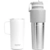 Asobu Asobu Twin Pack Butelis su puodeliu baltas, 0,9 L + 0,6 L