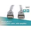 Assmann Electronic Assmann Cable DisplayPort 4K 60Hz UHD Type DP/DP M/M su stiprintuvo blokavimu, juodas 20m