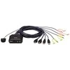 Aten | 2 prievadų USB 4K HDMI kabelis KVM jungiklis su nuotolinio prievado parinkikliu | CS22H-AT