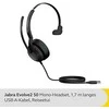 Ausinės Jabra Evolve2 50 USB-A, UC, Mono, juodos spalvos