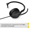 Ausinės Jabra Evolve2 50 USB-A, UC, Mono, juodos spalvos