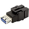 Bachmann 1x USB 3.0 A / A Keystone, Juodas, USB 3.0 A, USB 3.0 A, 85 mm