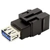 Bachmann 1x USB 3.0 A / A Keystone, Juodas, USB 3.0 A, USB 3.0 A, 85 mm