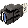 Bachmann 1x USB 3.0 A / A Keystone, Juodas, USB 3.0 A, USB 3.0 A, 85 mm