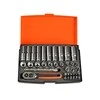 Bahco Ilgų ir trumpų galvučių komplektas 4-13mm + bits PH,PZ,HEX,TORX 37 vnt 1/4"