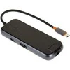 Hub 6in1 Baseus AcmeJoy serijos USB-C iki 2xUSB 3.0 + USB 2.0 + USB-C PD + HDMI + RJ45 (tamsiai pilka)