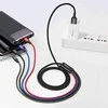 Baseus USB Fast 4in1 USB-C / 2x Lightning / Micro kabelis 3.5A 1.2m - Juoda