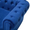 Beliani 3 vietų sofa CHESTERFIELD veliūrinė tamsiai mėlyna
