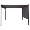 Beliani Lumarko Garden Paviljonas LED 310 x 310 cm tamsiai pilka PARGA!