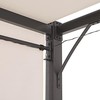 Beliani Sodo pavėsinė LED PARGA metalinė 310 cm x 310 cm smėlio spalvos