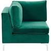 Beliani Trivietė modulinė sofa EVJA, žalias veliūras