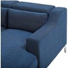 Beliani Keturvietė kampinė sofa GLOSLI tamsiai mėlyna, kairinė