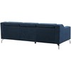 Beliani Keturvietė kampinė sofa GLOSLI tamsiai mėlyna, kairinė