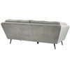 Beliani 3 vietų sofa LENVIK, veliūrinė, pilka
