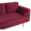 Sofa Beliani Dešininis šezlongas MIRAMAS, aksominis, bordinis