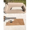 Lauko baldų komplektas Beliani 2 vietų sodo sofa ROVIGO smėlio spalvos