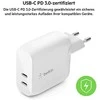 Belkin 2x USB C, maitinimo šaltinis, 40W, balta