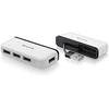 „Belkin“ itin plokščias 4 prievadų plonas „Travel-Hub“ pasyvus juodas F4U042BT