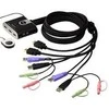 Aten 2 prievadų USB HDMI/garso kabelio KVM jungiklis su nuotolinio prievado parinkikliu | Aten