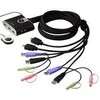 Aten 2 prievadų USB HDMI/garso kabelio KVM jungiklis su nuotolinio prievado parinkikliu | Aten