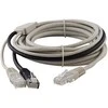 Dvigubas RJ45 tinklo kabelis su skirstytuvu