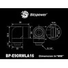 Bitspower Advanced Multi-Link Adapteris Connection 90 Degrees G1/4 Inch Female Thread to 16mm OD Hardtube – Rotatable.