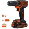 Black & Decker Juodas & Decker Suktuvas-gręžtuvas Juodas & Decker BDCDC18KB-QW; 18 V; 2x1,5 Ah akum.