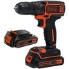 Black &amp; Decker Juodas+DECKER WIERTARKO-suktuvas 18V 2x1.5Ah BDCDC18B