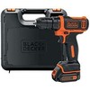 Black & Decker Juodas & Decker BDCDD12K cordless screw driller + case + rechargeable battery 1.5Ah