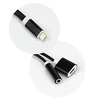 HQ adapteris „Lightning“ į 3,5 mm garso ausinių adapteris + C tipo įkroviklio kištukas (OEM) Juodas
