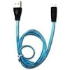 2GO USB kabelis USB Ladekabel sw mit blauer LED-Beleuchtung 100cm šviesa.