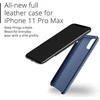 Mujjo Odinis dėklas for iPhone 11 Pro Max - Monaco Mėlyna