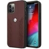 Apple iPhone 12 / 12 Pro BMW dėklas odinis Curve Perforate (BMHCP12MRSPPR) raudonos spalvos