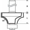 Bosch Suapvalinimo freza HM R=3 mm, dvipusė
