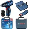 BOSCH gręžtuvas suktuvas GSR 120-LI 12V 30/14Nm 2x2,0Ah LI-ION + PRIEDAI 23 vnt.
