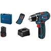 Bosch akumuliatorinis suktuvas - gręžtuvas GSR 12V-15, CC 2x2.0Ah, 10 ACC, 12V-20