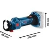 Bosch Akumuliatorinė gipso kartono freza GCU 18V-30, be akumuliatoriaus ir kroviklio, 3 – 6,4 mm / 30.000 min.-1