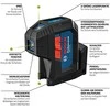 Bosch Taškinis lazerinis nivelyras GPL 3 G, BG 2x1.5V