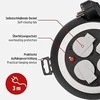 Ilgintuvas su rite BRENNENSTUHL COMFORT, 3 vietų, 2 USB, 3 m